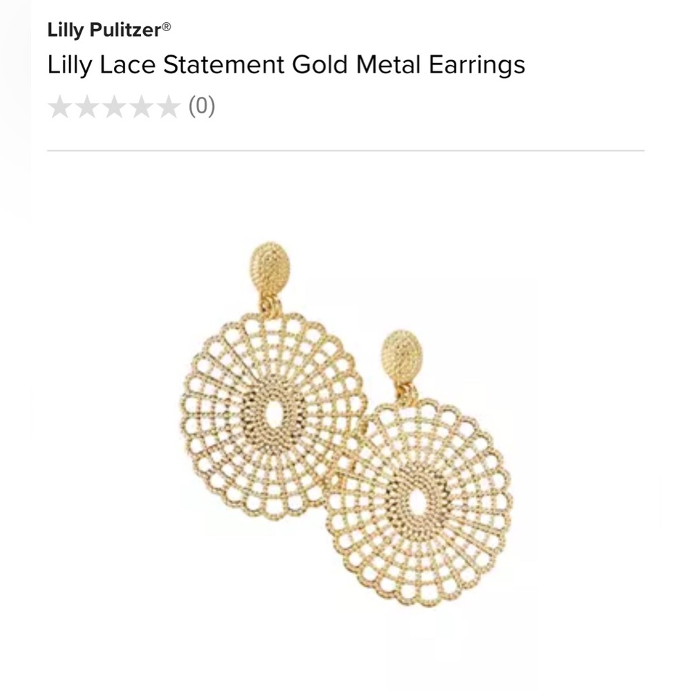 Lilly Pulitzer Gold Statement Earrings